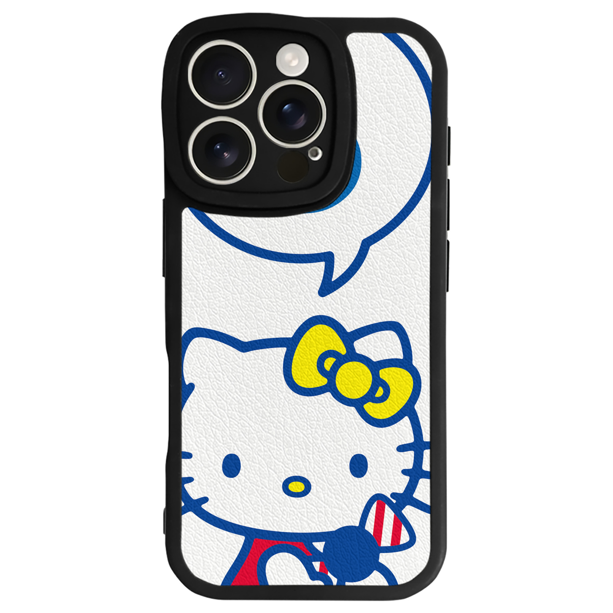 （画像用） Hello Kitty ハローキティ 【iPhone 16シリーズ対応】シリコンスマホケース（レザー調） 材質：シリコン